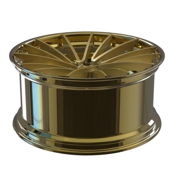 Aluminum Polished 2 Piece Forged Wheels Gold Barrel Centers Disc For Audi A7 Car Rims