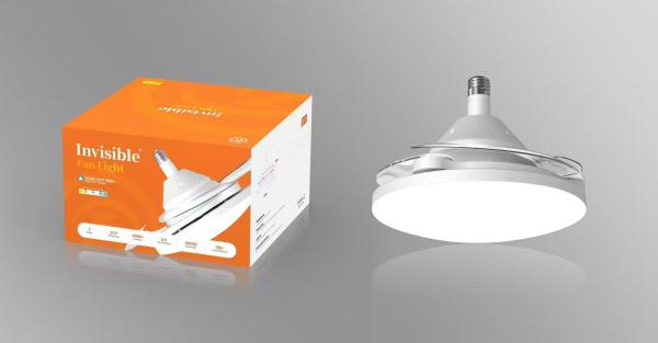 3 Ventilateur de plafond à lame invisible sans pas de couleur avec lumière LED et télécommande