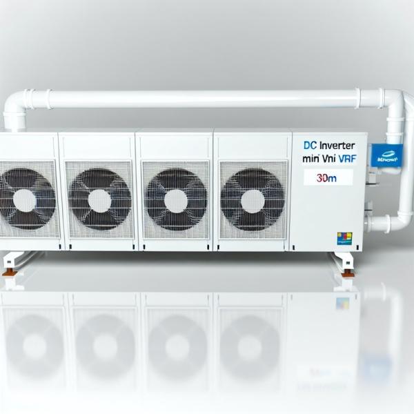 Inversor de CC Mini VRF con 8 unidades interiores y una altura de tubería de 30 m