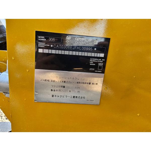 Многофункциональный мини использованный экскаватор Caterpillar 34,1кВт Cat306 подержанный