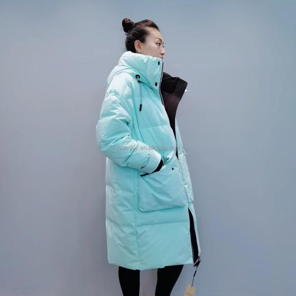 FODARLLOY F23516 Ladies Warm Hooded Cotton-padded Clothes Women Slim Long Winter Jackets Women Coats