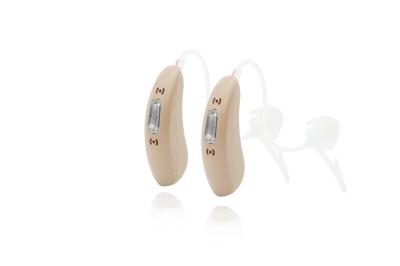 Vigor RC Rechargeable RIC Hearing Aids Silver Sound Amplifier For Hearing Impaired