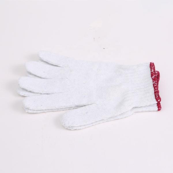 Customized 20-60g Washable Hard-Wearing Deep White Cotton Hand Safety Knitted Work Gloves