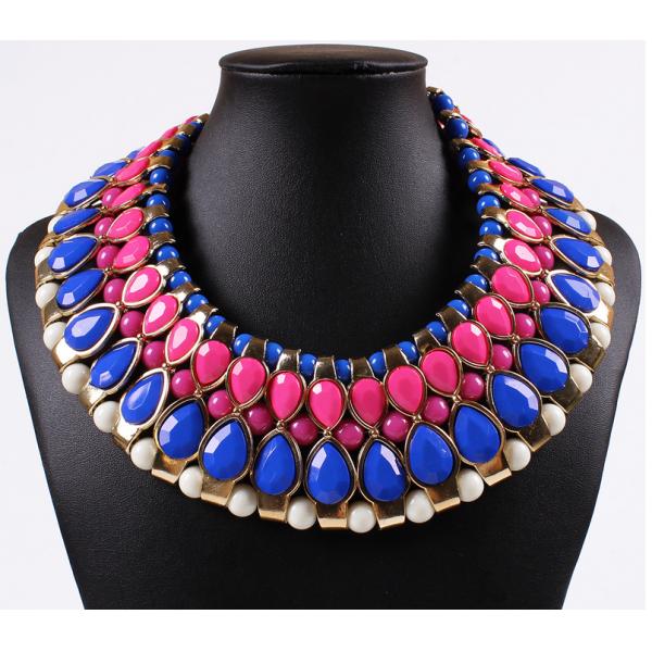 Necklaces hit color resin exaggerated personality clavicle chain jewelry