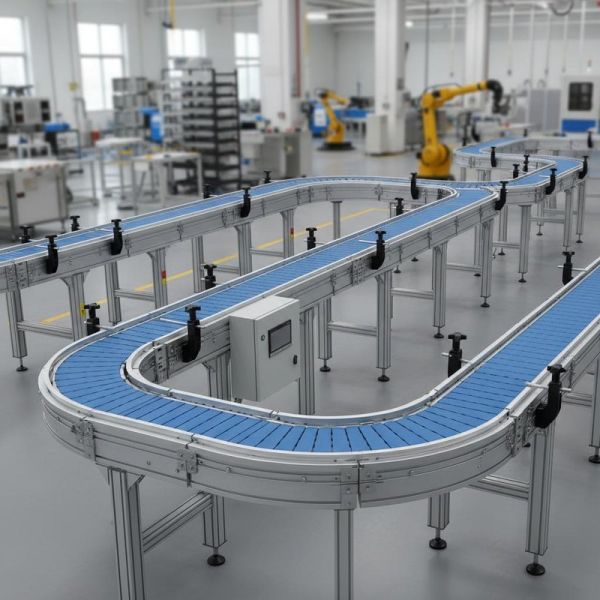 Modular Belt Conveyor System with Customizable Length Width and Height for Automated Production Lines
