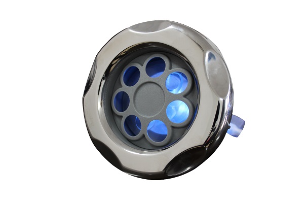 5” LED Pulsating Stream Massage Hot Tub Jets With Stainless Steel Cover Triangle Hot Tub Spa