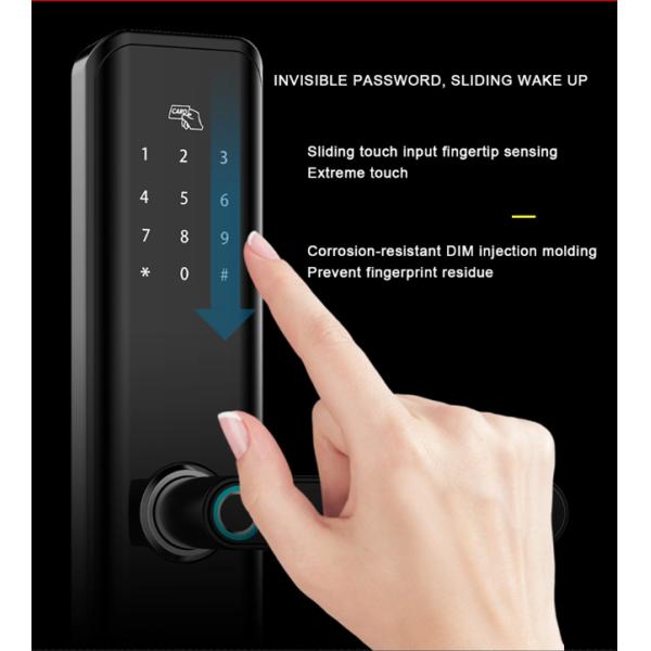 Remote Control Bluetooth Fingerprint Door Lock For Apartment Zinc Alloy Material
