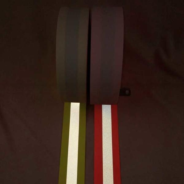 Reflective Tape with Silver Rim Permanent Sew On 2 Inch Fire Retardant Yellow 400 CPL
