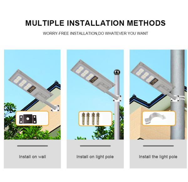 All-in-one moderna luz solar de la calle LED IP65 60AH batería de litio para exteriores