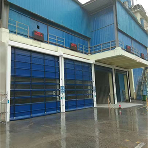 Safety High Speed Stacking Door , Insulated Industrial Garage Doors For Automotive Parts