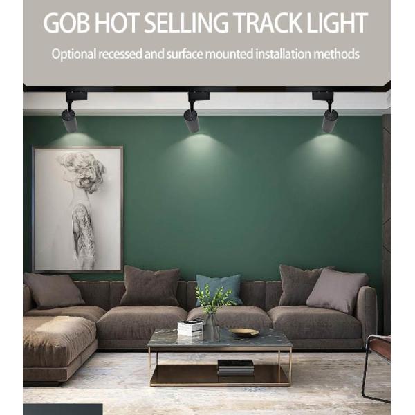 Black / White Aluminum Adjustable Led Track Lighting 80LM/W