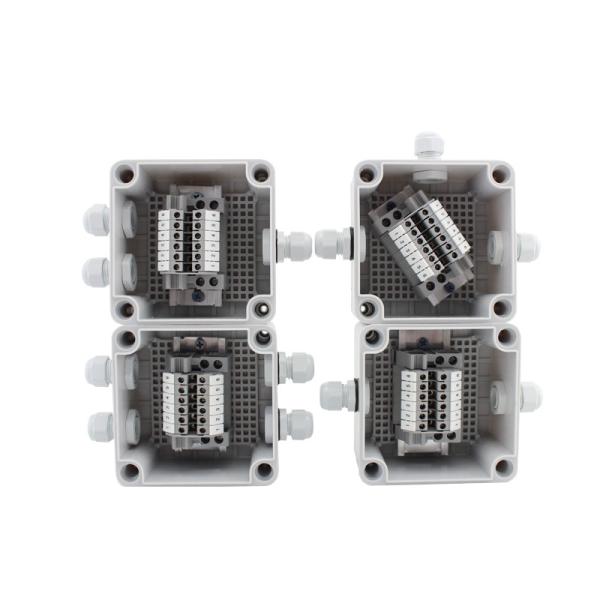 CCTV Camera Monitor Cable Distribution Junction Box 158*90*60mm Waterproof with Din Rail Terminal Blocks