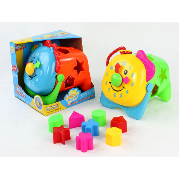 Pink Building Blocks Educational Toys For Kids Age 3 Years / Animal Trolley Cart