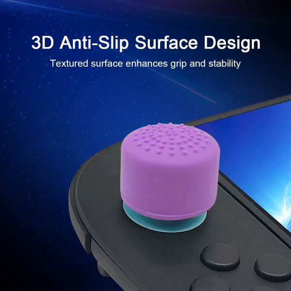 8 in 1 Silicone Thumb Caps with 3 Height Options for Ultimate Control New Colors for Nintendo Switch 2 Thumb Grip Kit