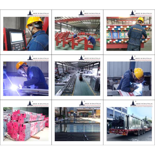 Storage Battery AC220V H1.28M Aluminum Bus Shelter