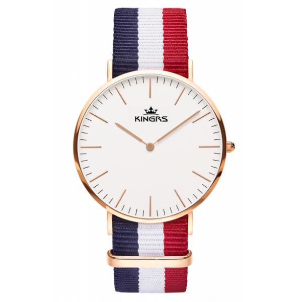 Waterproof Wristband Sport Stainless Steel Nylon Strap Men Watch SN15002GQ