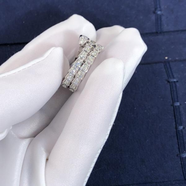 Elegant  18K Gold  2 Row Diamonds Serpenti Viper Ring Diamond Ring Yellow Gold White Gold