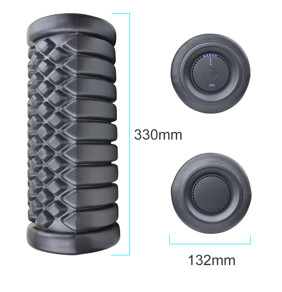 Electric 5 Speed Vibrating Wave Muscle Roller Physical Therapy Back Foam Rollers for Post-exercise Muscle Recovery