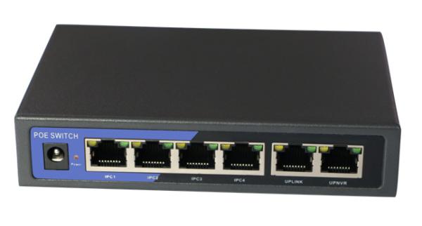 6 portos 2 e 4 * os ethernet do ponto de entrada RJ45 de 10/100M comutam o apoio auto MDI/MDIX