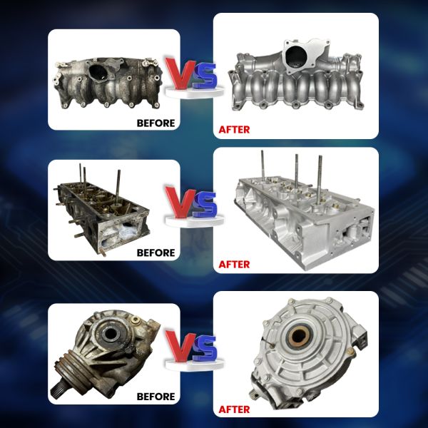 Energy-efficient Wet Sandblasting Cabinet for Surface Cleaning of Automotive Parts and Engines