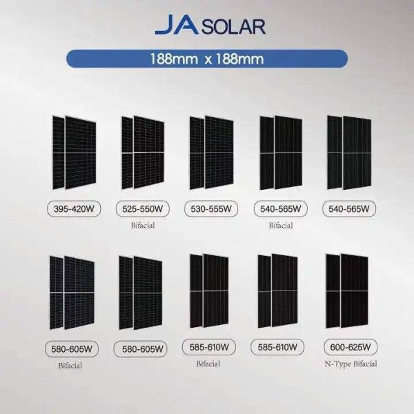 182mmx182mm Cell Size Half Cell Monocrystalline Sunpower Solar Panels with Double Glass