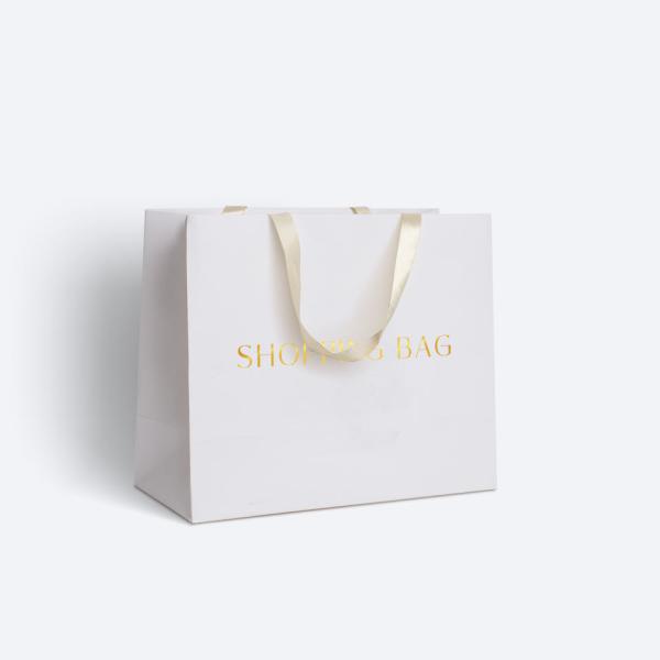 Custom Printed Biodegradable Packaging Brown Kraft Paper Bag With Handle for Shopping