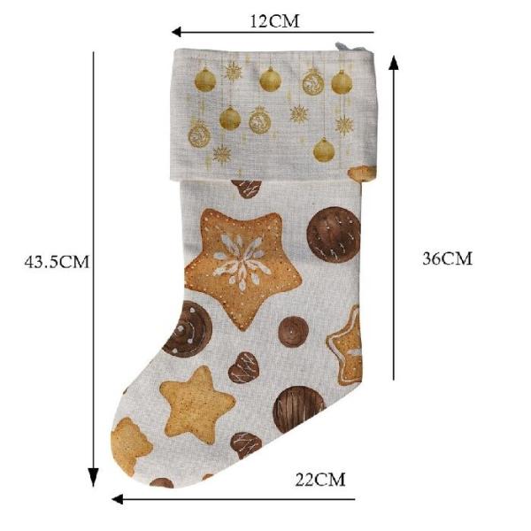 Custom Blank White Linen Sublimation Christmas Stockings