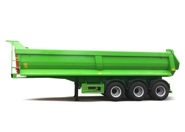 3 Axle Semi Low Bed Trailer , 70 Ton U Shape Dumping Semi Trailer
