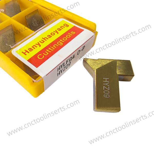 Insertos de ranurado CNC con recubrimiento PVD LFG4.5-V120N HYZ09, Adecuado para el mecanizado de acero dulce.
