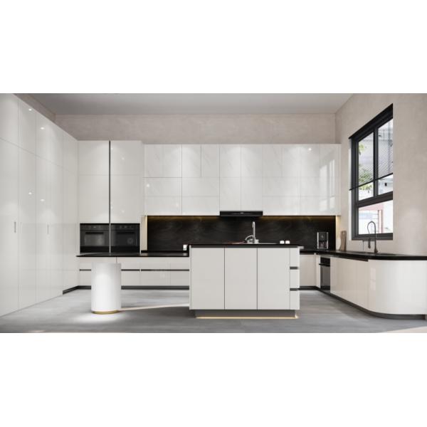 Versatile U Shaped Kitchen Cabinet Modern Black Kitchen Cabinet With Maximized Storage