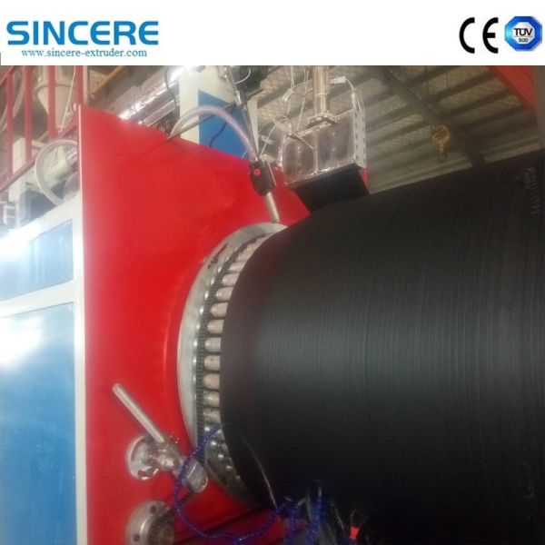 HDPE PPH 300-800kg/h Output Continuous Spiral Soild Wall Pipe Tank Production Line