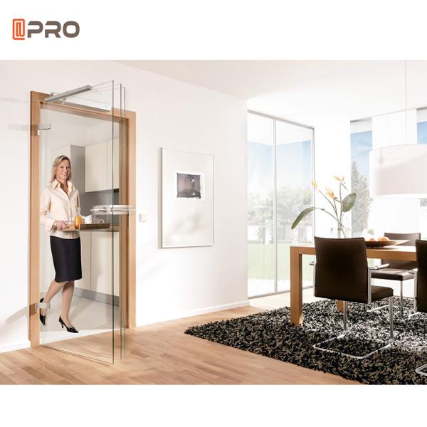 Customized Size Casement Patio Swing Doors Aluminum Frame Double Glass For