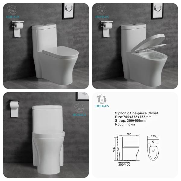 OEM/ODM Available One Piece Toilet Bowl With Mute Cover Soft Closing