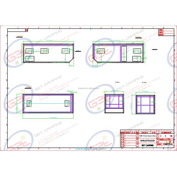 Camioneta de 18 pies de expedición personalizada Camper Motorhome Box para Camper RV de carretera por tierra