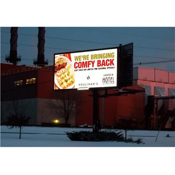 Robust Outdoor Fixed LED Display Billboard Panel 6500 Nits With Front Service