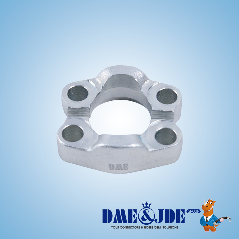 Straight ORFS Male UNF to SAE Code 61 Slip Flange Hydraulic Adapter DAOF51334
