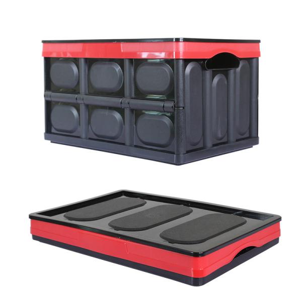 30L 55L Plastic Collapsible Storage Bins Heavy Duty Trunk Organizer For Suv