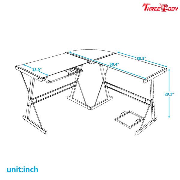 Computer Modern Office Table L Shaped Corner Desk Commercial Office Furniture