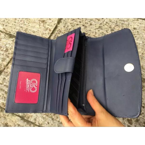 Authentic Stingray Skin Female Long Trifold Wallet Coin Case Genuine Leather Women Large Red Clutch Purse Lady Money Bag
