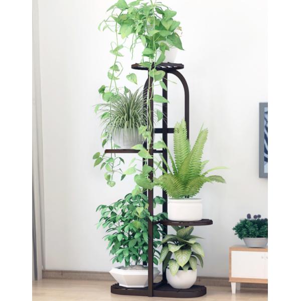 4 Tier Plant Stand Flower Pot Rack , Wrought Iron Corridor Plant Rack