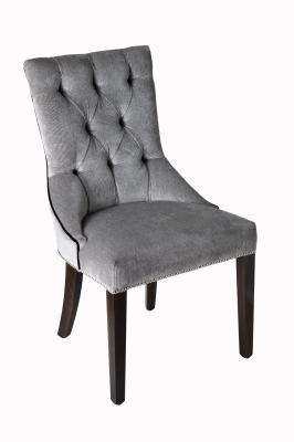 Gelaimei Gray Wooden Hotel Chairs Button Back Chair Customized