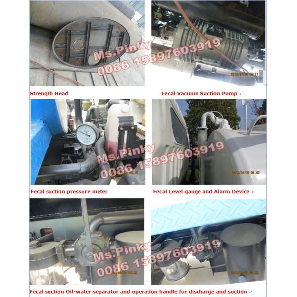 6000Liters Fecal Suction Tanker Truck Vacuum Suction Truck Euro 3 Certificate