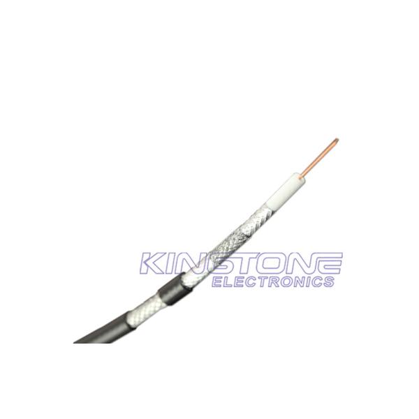 RG11 Quad CATV Coaxial Cable 14 AWG CCS 60% / 40% AL Braid Jelly PE for Direct Burial