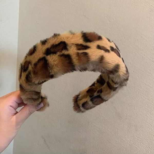 Retro Plush Leopard Print Headband