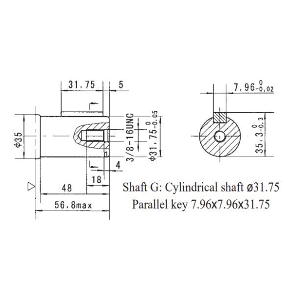 2 Bolt A Flange Hydraulic Motor 31.75mm Cylindrical Shaft  7/8-14 UNT O-RING