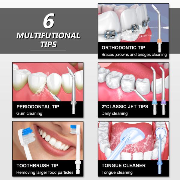Материал ПК Flosser водоустойчивой устной воды заботы IPX7 беспроводной