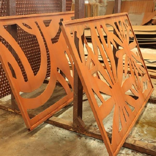 Decoration Corten Steel Privacy Panels Garden Corten Steel Fencing Panels