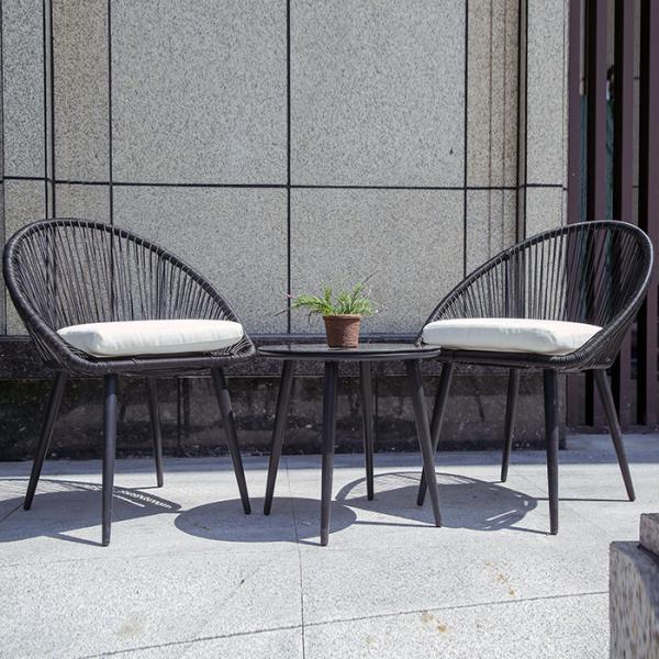 2 Seater Rattan Garden Table And Chairs Woven Coffee Sofa Outdoor Furniture Set