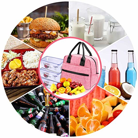 Soft Sided Insulated Cooler Tote Bags For Outdoor Camping / Beach Pink Color