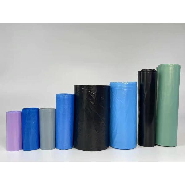 Supermarket Household Roll Type Plastic Garbage Bag with Flat Mouth and Point Break